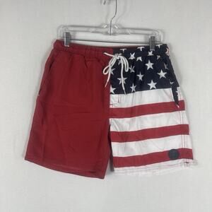Surfmentality American Flag Swim Trunks Mens Medium Board Shorts Patriotic USA